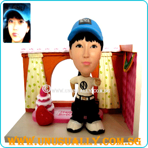 Custom 3D Caricature Birthday Girl Theme Figurine